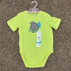 Lime Green Snail Print Kids One Piece